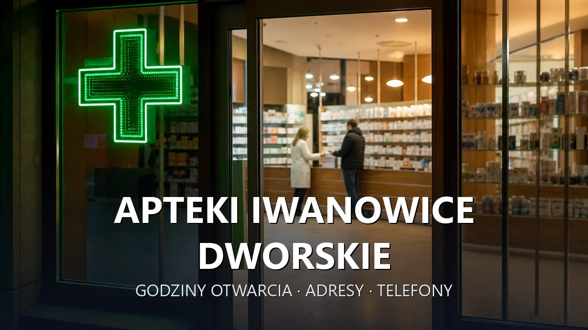 Apteki Iwanowice Dworskie, gmina Iwanowice, powiat krakowski - adresy, telefony, godziny otwarcia