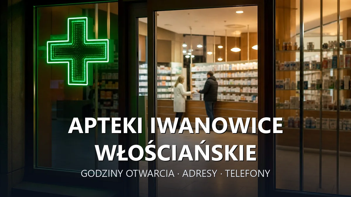 Apteki Iwanowice Włościańskie, gmina Iwanowice, powiat krakowski - adresy, telefony, godziny otwarcia