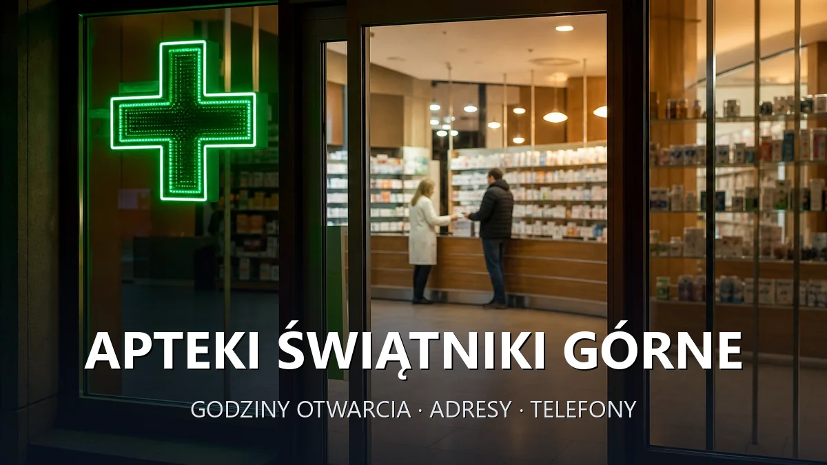 Apteki Świątniki Górne, powiat krakowski - adresy, telefony, godziny otwarcia