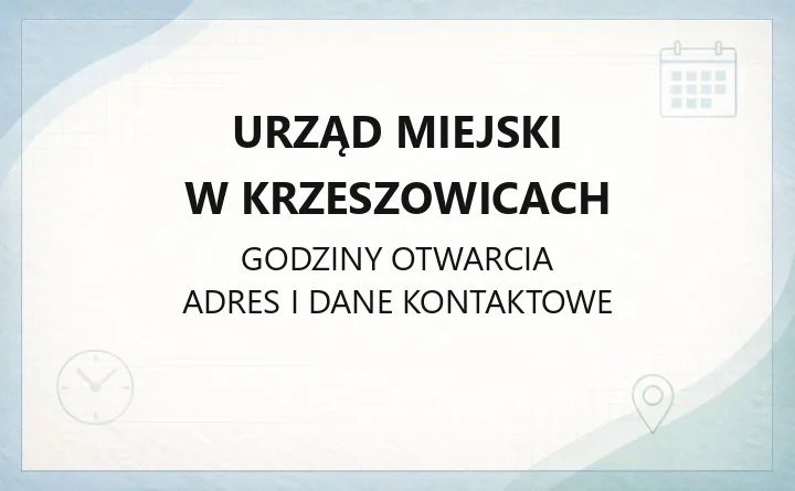 Urząd Miejski w Krzeszowicach - kontakt, godziny, informacje
