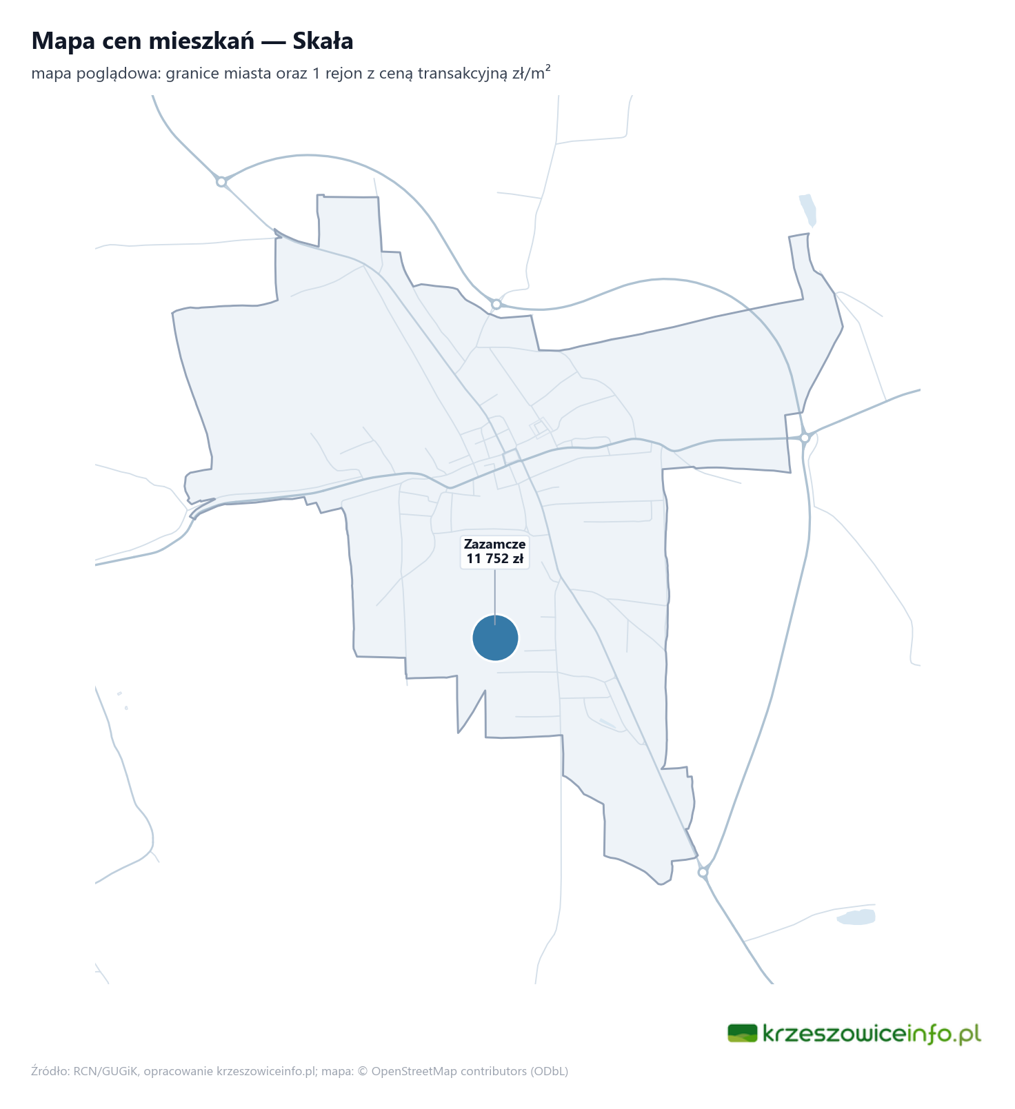 Mapa cen mieszkań - Skała