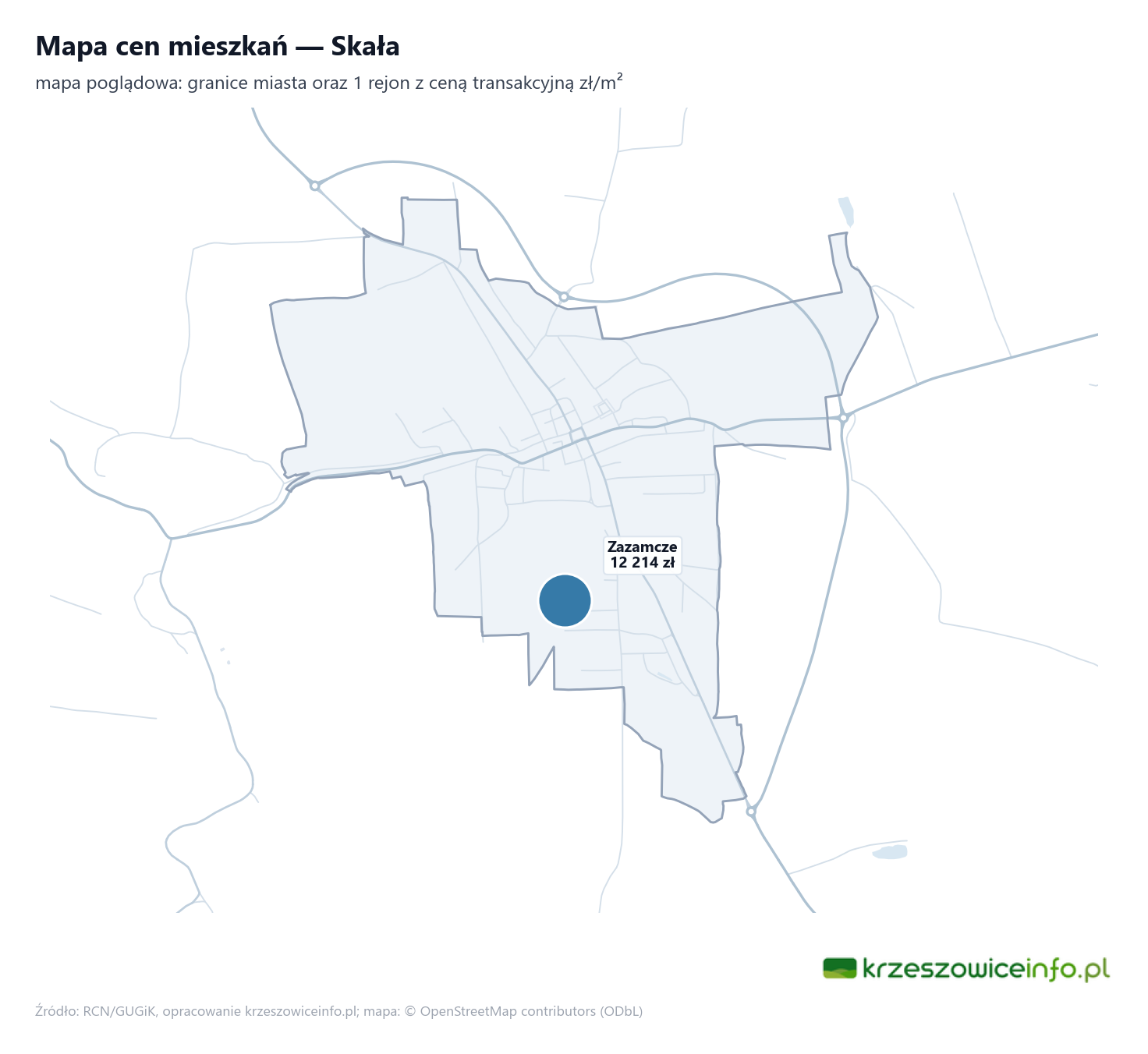 Mapa cen mieszkań - Skała