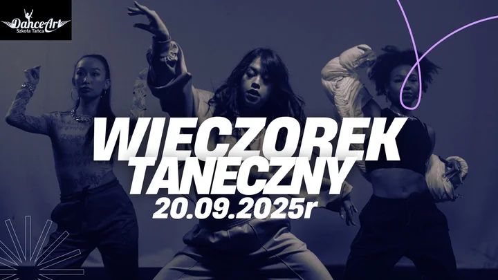 Obrazek przedstawia grafikę promocyjną wydarzenia Mini maraton taneczny dla pań w Krzeszowicach