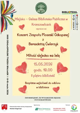 Majowy wieczór w bibliotece z muzyką o miłości i dobrym nastroju