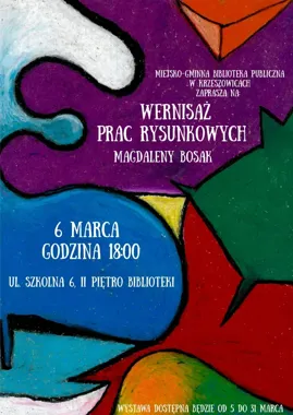 Młoda artystka z Krzeszowic zaprasza - rysunki Magdaleny Bosak w bibliotece