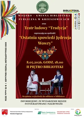 Jędrzej Wowro wraca na scenę - w Krzeszowicach zagrają o rzeźbiarzu